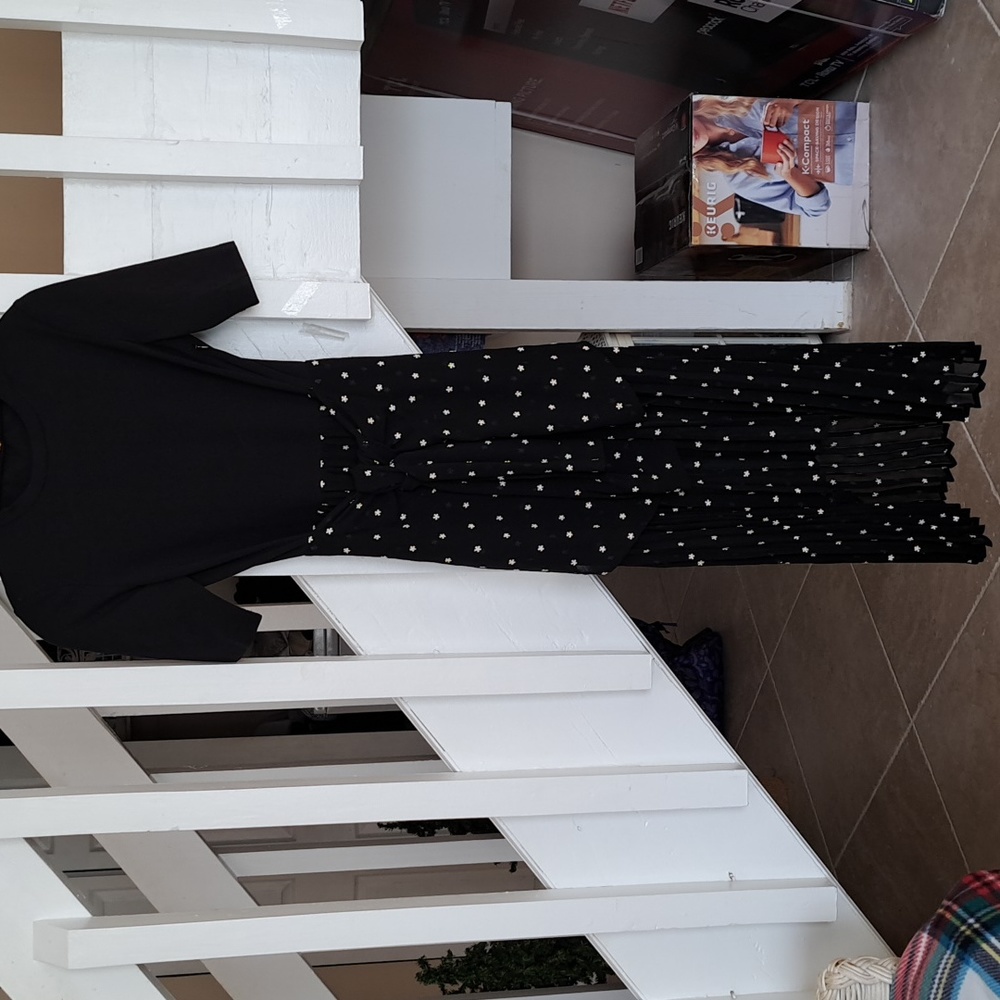 Maje  Sale Today. Black&,White,Midi Dress Size M or US 10. Made in France EUC